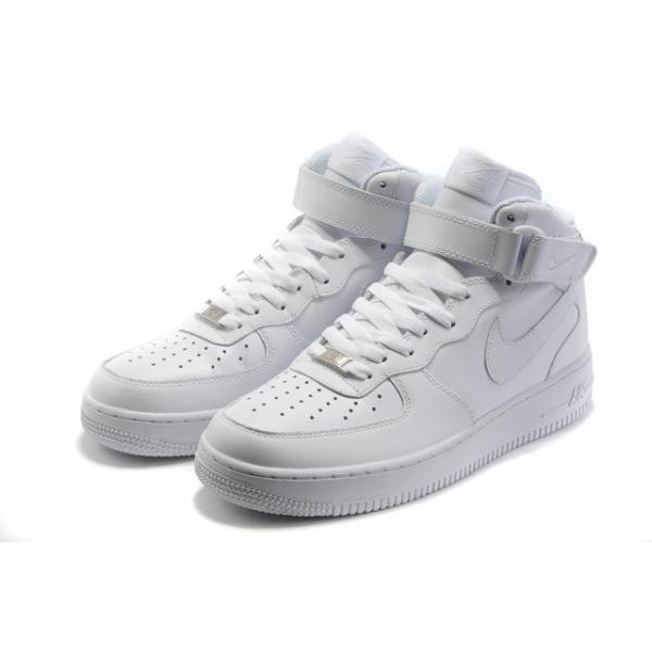 nike air force mid blanc